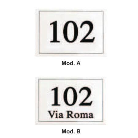 Numeri civici Laminato