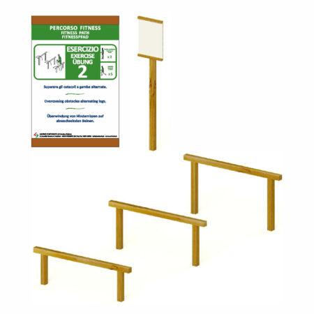 Tabella + Attrezzo 1 "Ostacoli orizzontali"