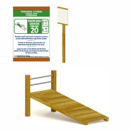 Tabella + Attrezzo 14 "Panca inclinata"