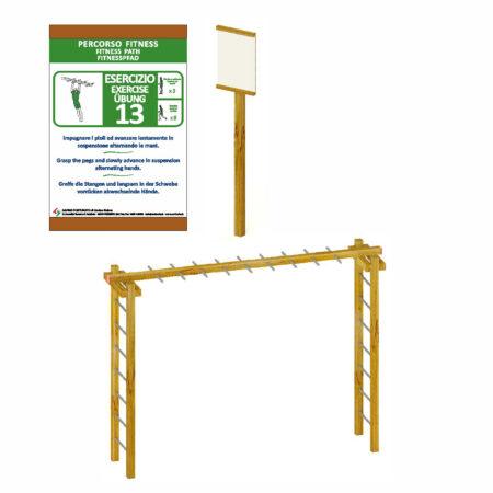 Tabella + Attrezzo 7 "Trave con pioli"