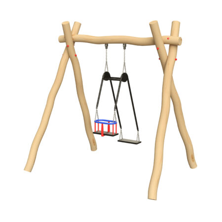 Padre e figlio in robinia n.1 sedile piano + n.1 sedile a gabbia