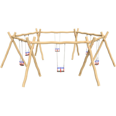 Xara in robinia n.6 sedili a gabbia