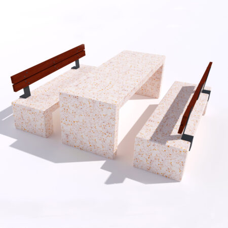 Ischia con schienali in legno