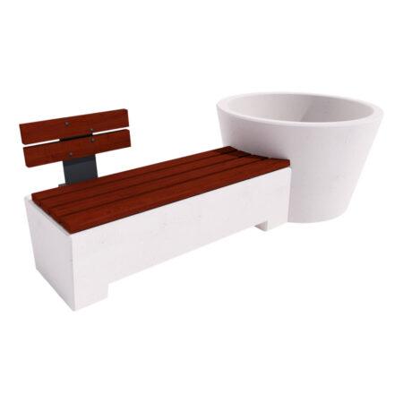 Riley con seduta e schienale in legno