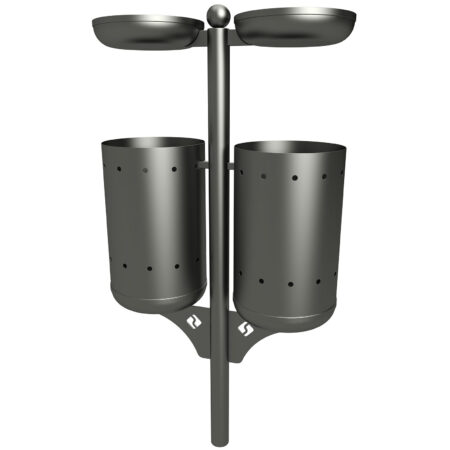 Antico doppio con coperchio posacenere