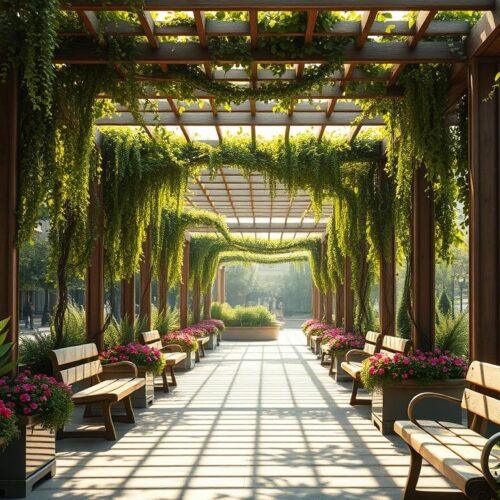 pergolati e fioriere urbane