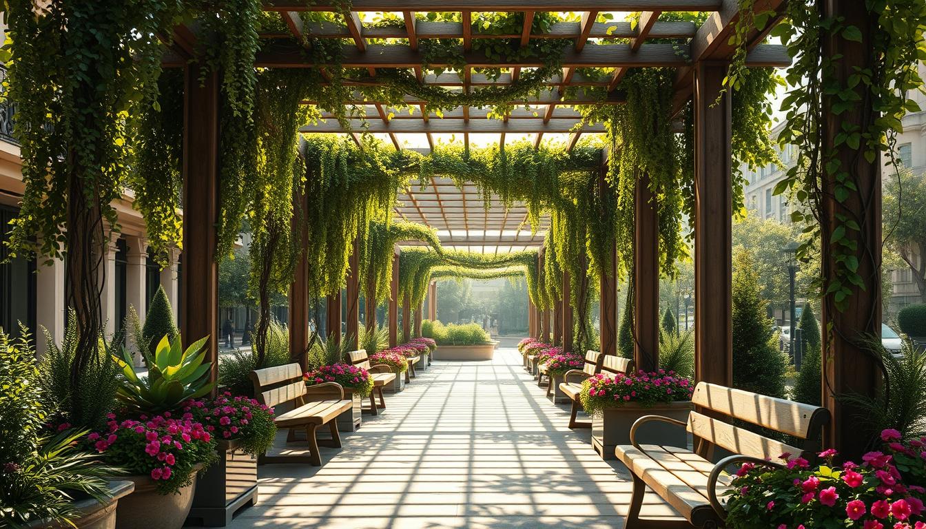 pergolati e fioriere urbane